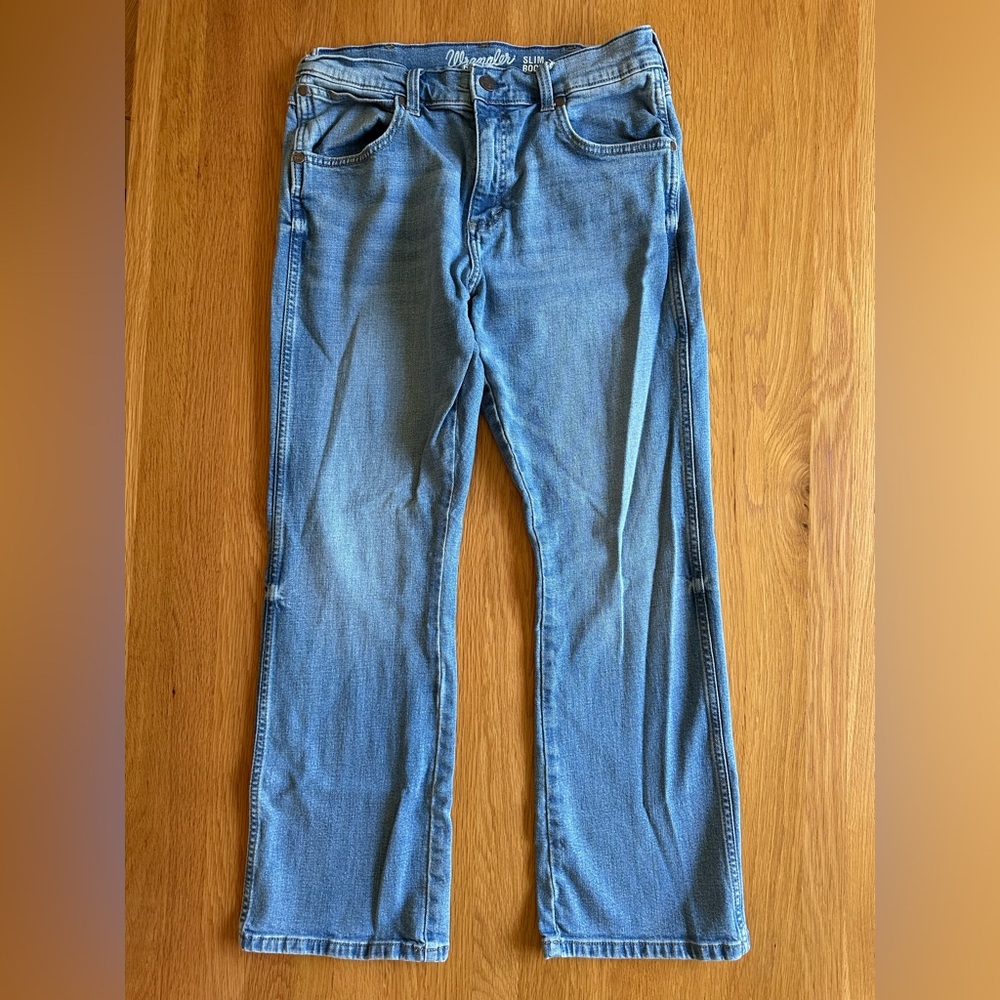 Wrangler Men's Light Blue Retro Slim Bootcut Jeans 32x30
